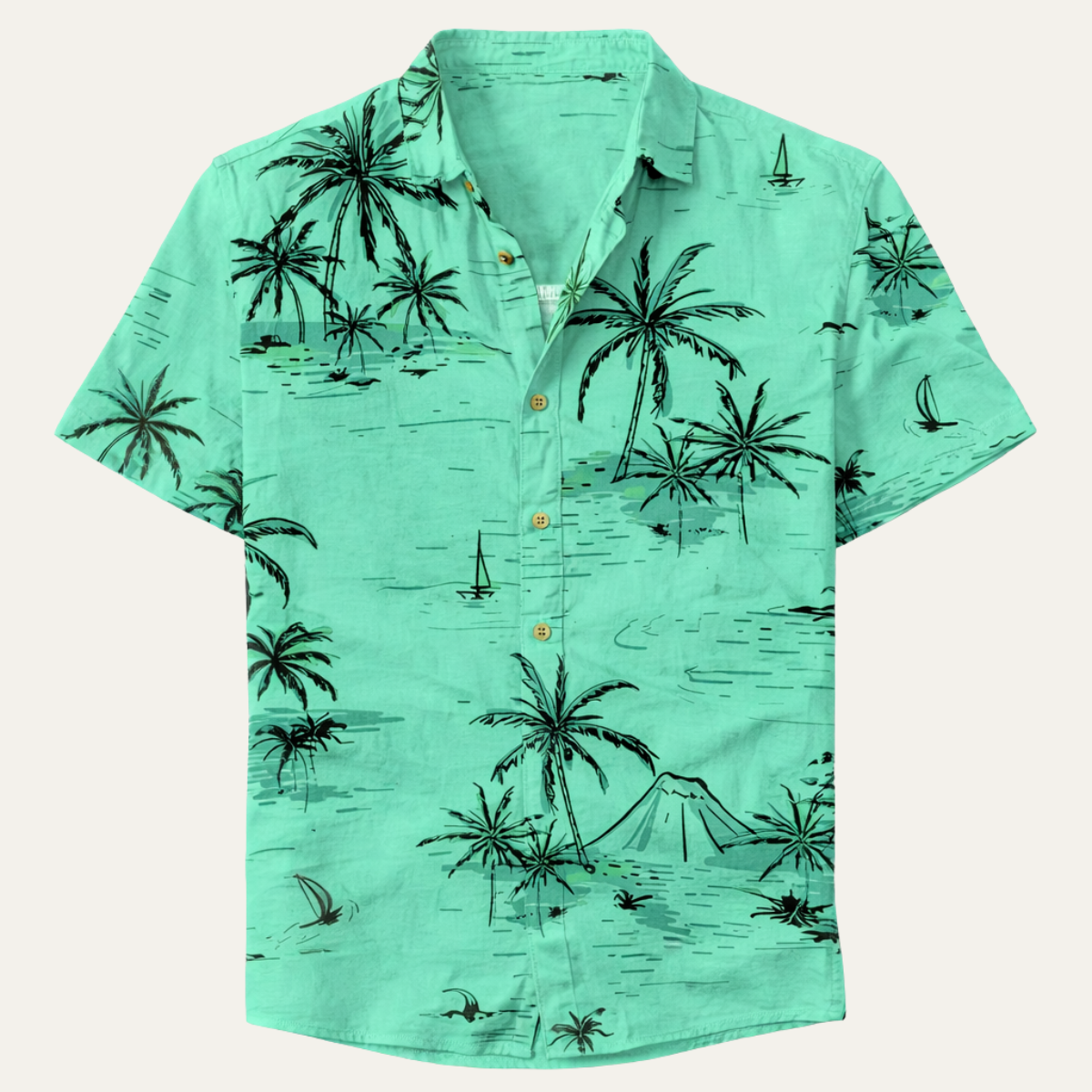 The Glencrest Park Men’s Timeless Tropical Coconut Print Hawaiian Beach Shirt
