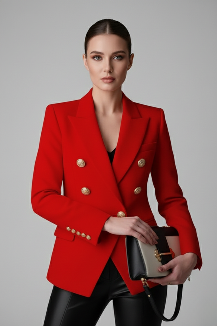 Women's Statement Blazer with Gold Hardware