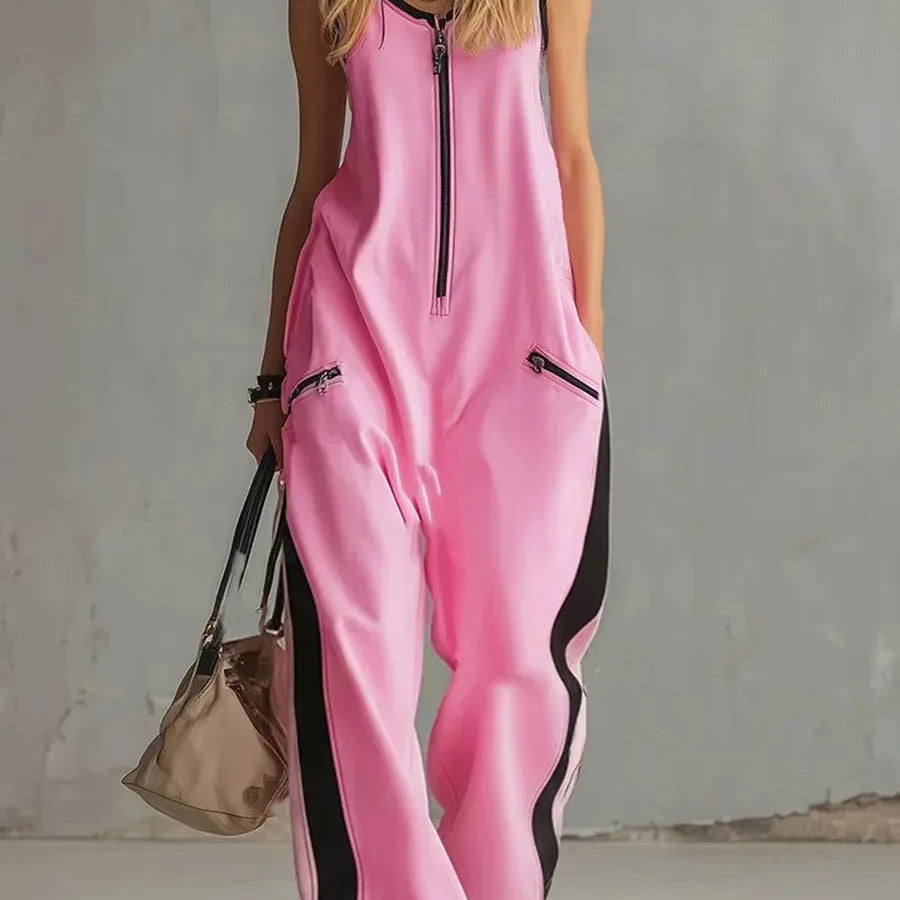Women's Casual Utility Wide Leg Jumpsuit