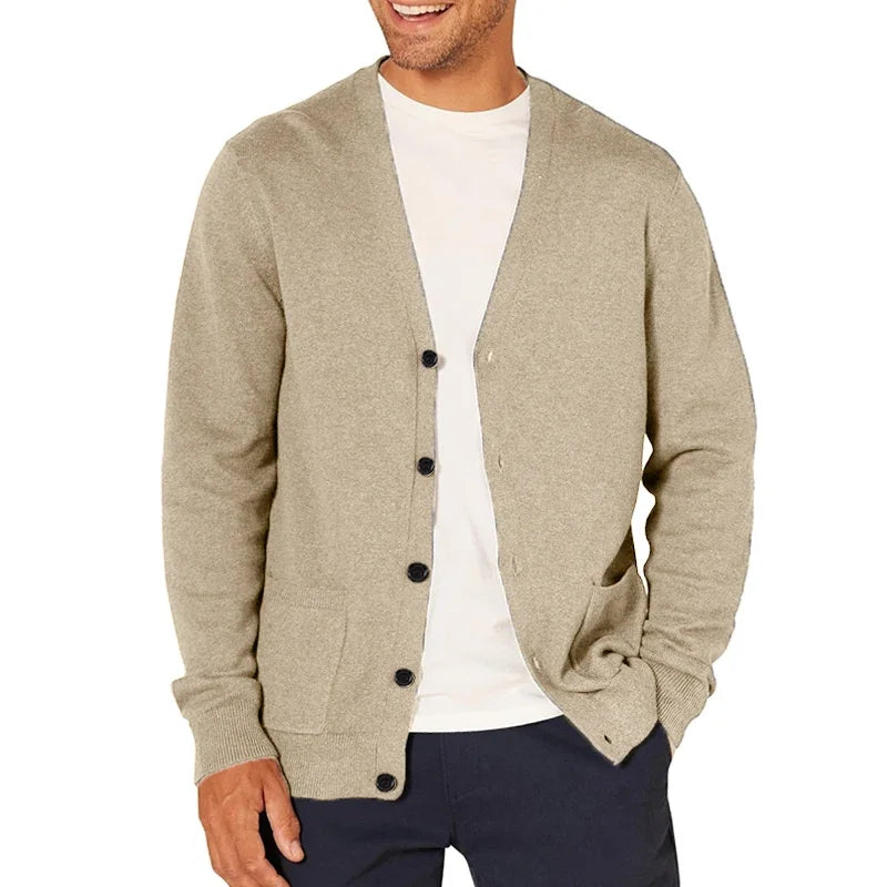 The Malton Men's Full Button V Neck Cardigan