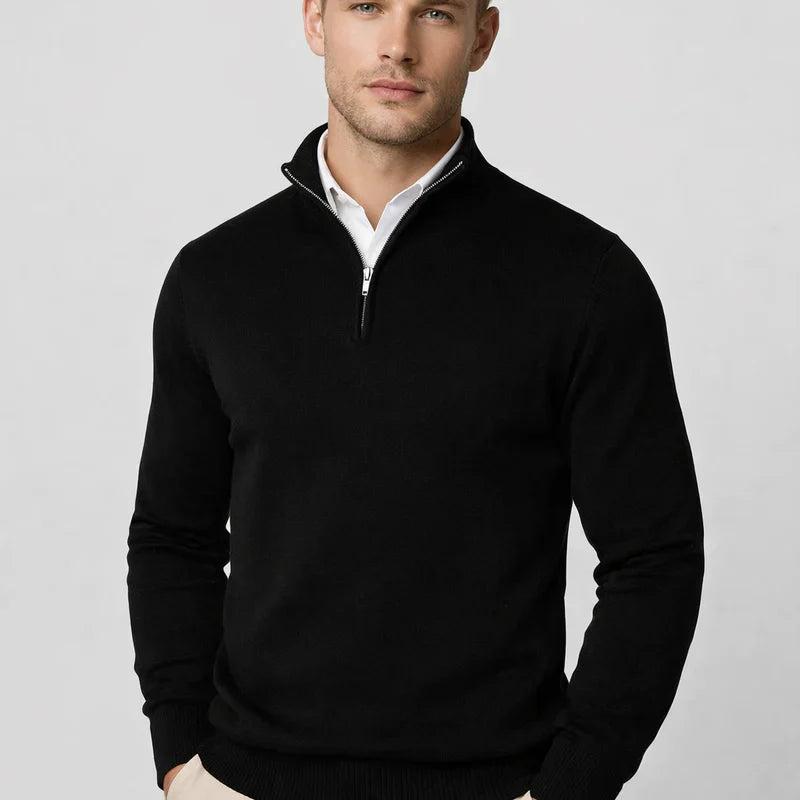 The Como Men's Quarter Zip Mock Neck Sweater