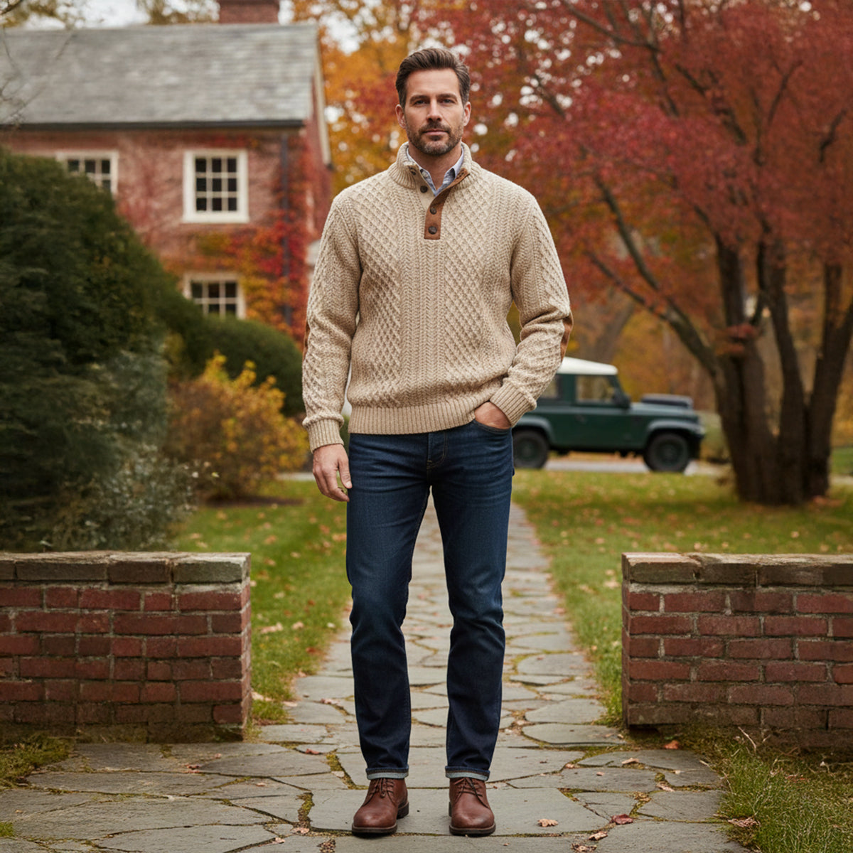 The Kingsley Men's Luxury Cashmere Knit Sweater - The True North Gentleman The Kingsley Men's Luxury Cashmere Knit Sweater - The True North Gentleman