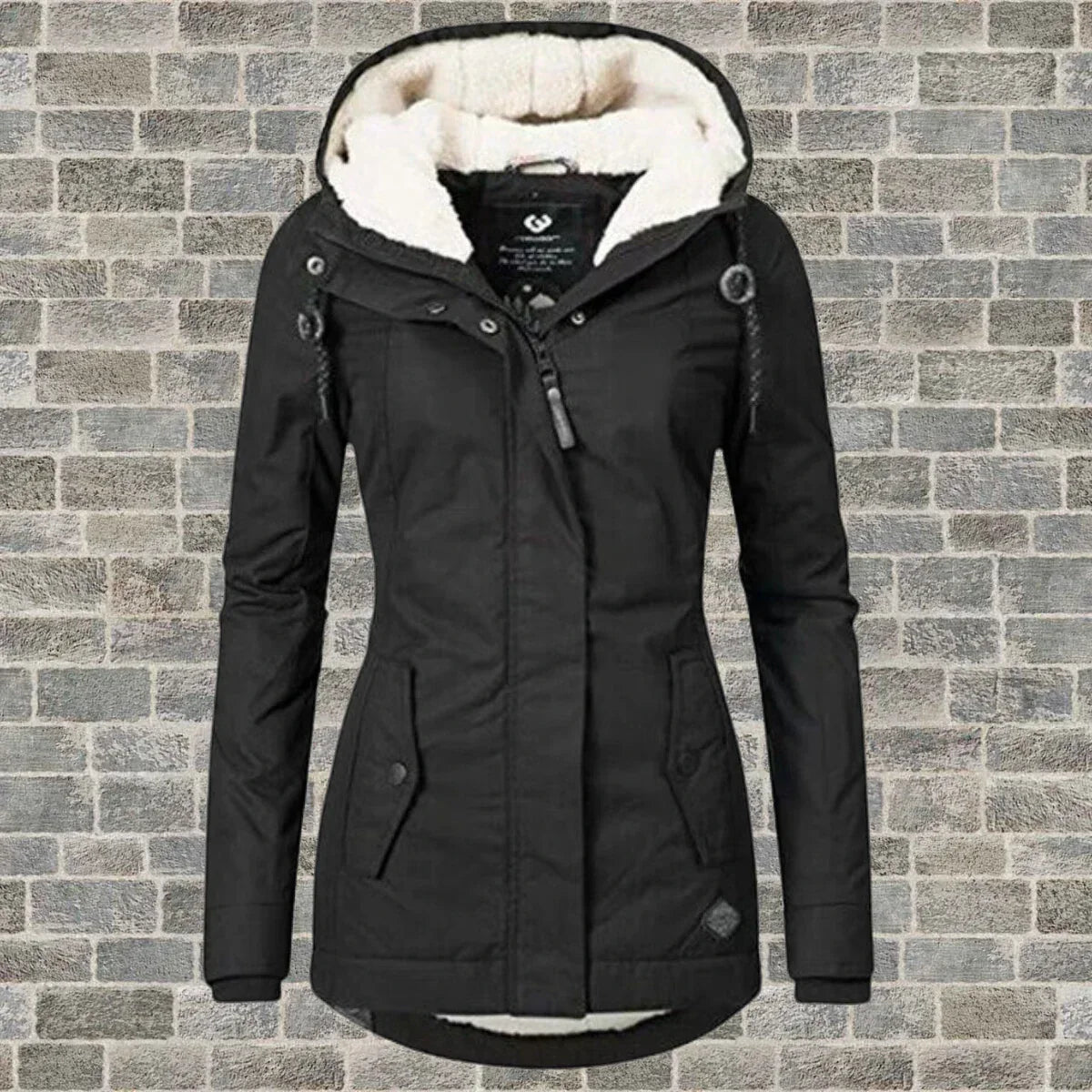 Women's Fur Hooded Winter Parka – Warm Fleece Lined Jacket