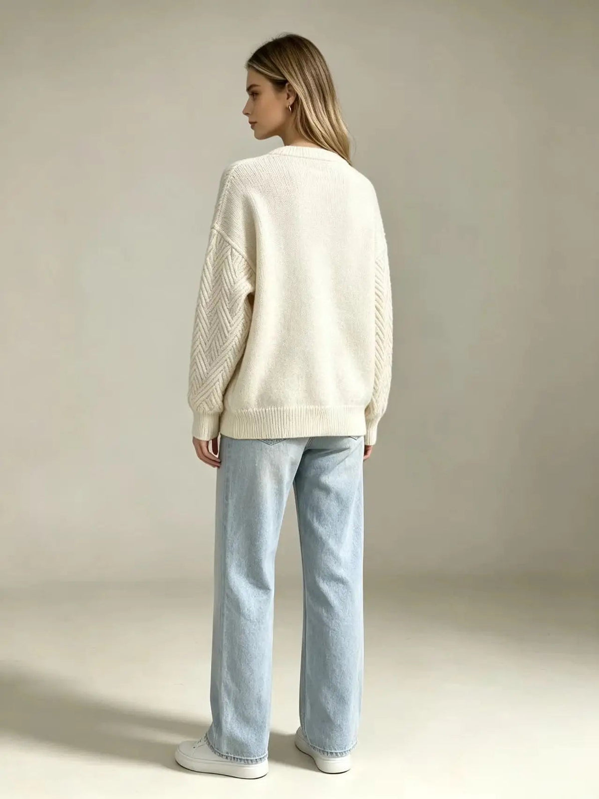 Women's Cable Knit Crewneck Sweater