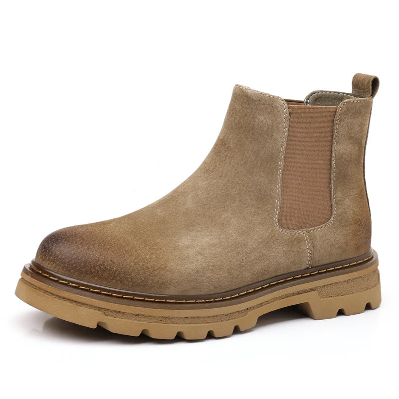 The Cardiff Bay Men's Confortable Suede Chelsea Boots