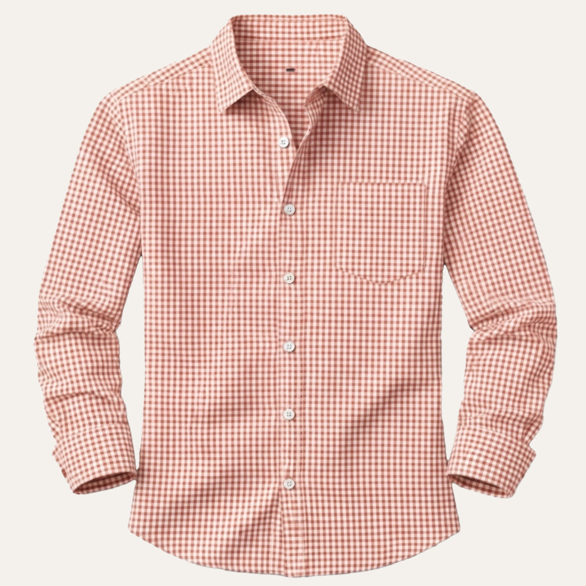 The Varenna Men’s Casual Button Down Checkered Dress Shirt