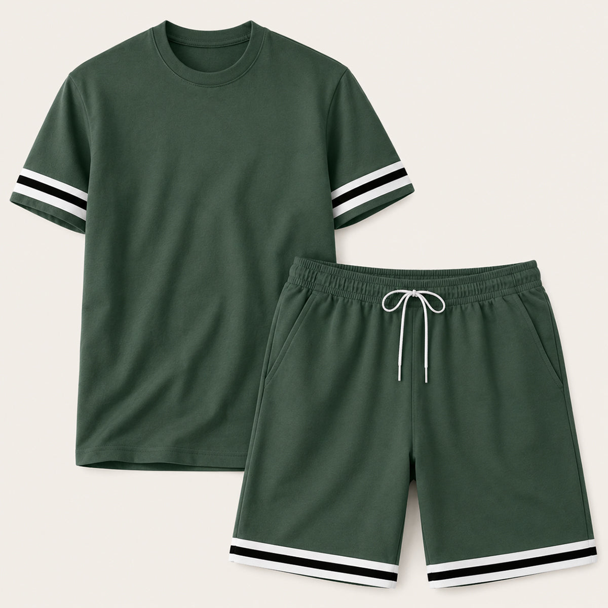 The Modena Men’s Trendy Summer Set – T-Shirt and Shorts