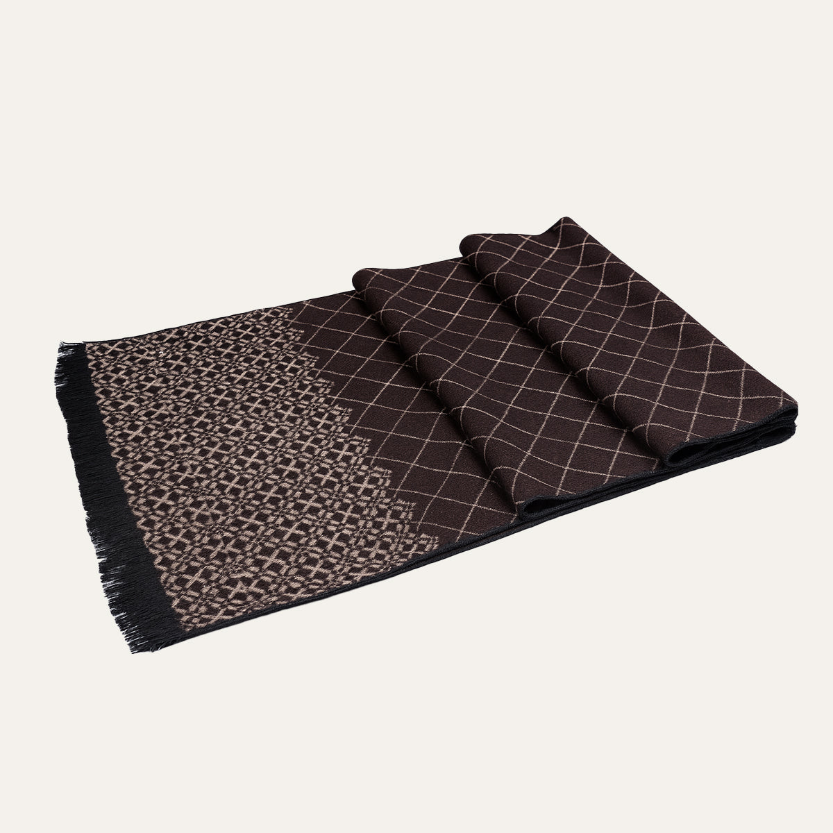 The Champs Élysées Cashmere Merino Scarf for Men - Burgundy
