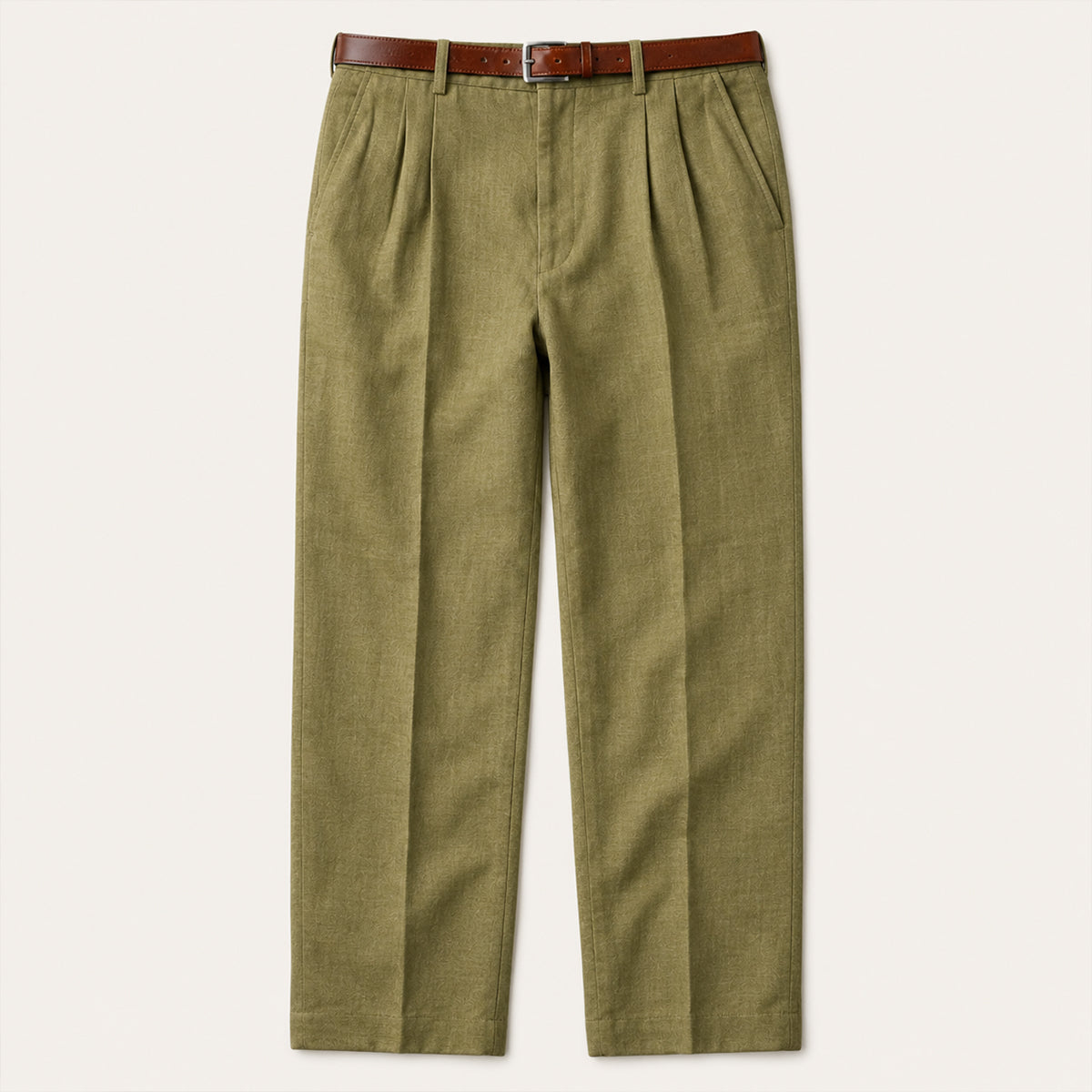 The Millhaven Men's Vintage Casual Pleated Straight Pants