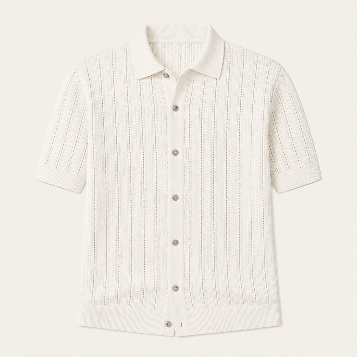 The Siracusa Men’s Lightweight Knit Button Down Polo Shirt