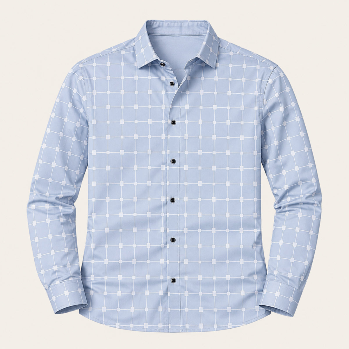 The Caserta Men’s Slim Fit Check Print Dress Shirt