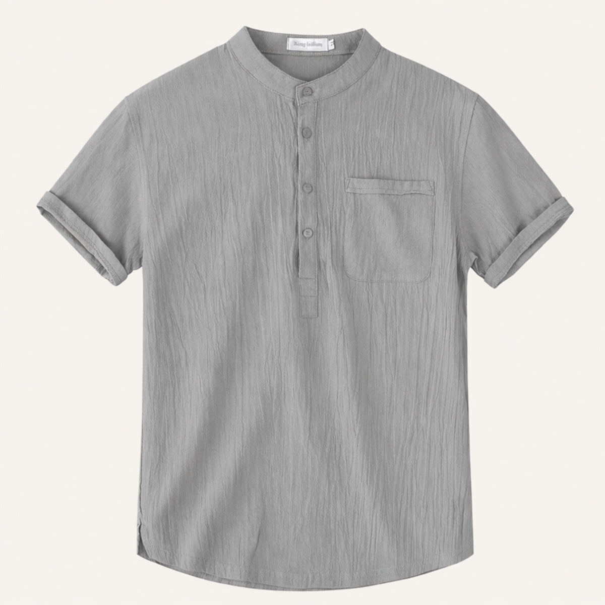 The Inverness Men’s Soft Cotton Linen Henley Shirt