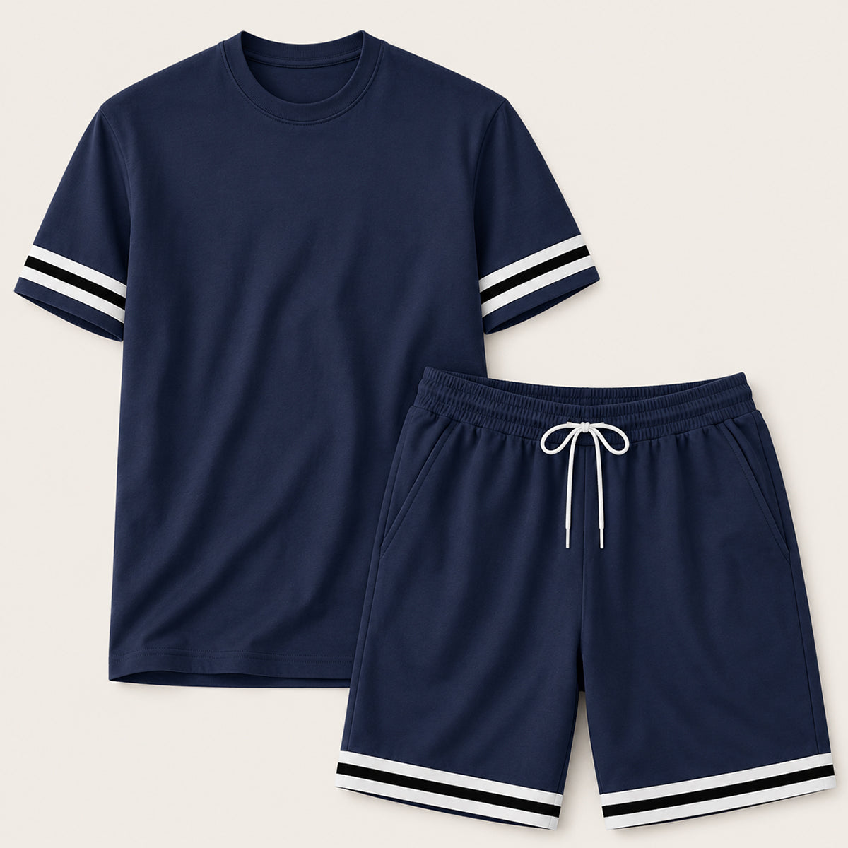 The Modena Men’s Trendy Summer Set – T-Shirt and Shorts