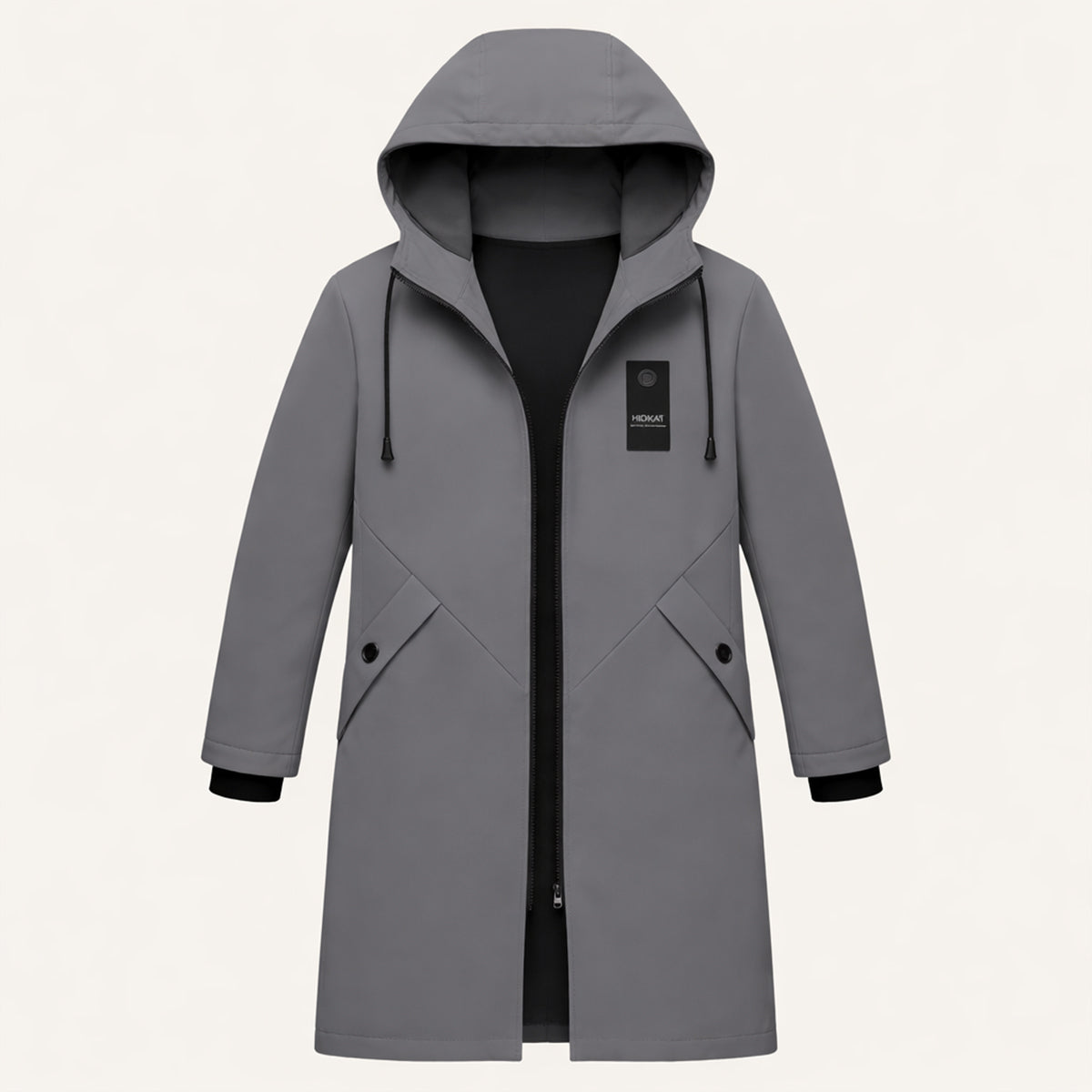 The Crestfall Waterproof Long Rain Jacket – Windproof Hooded Casual Coat