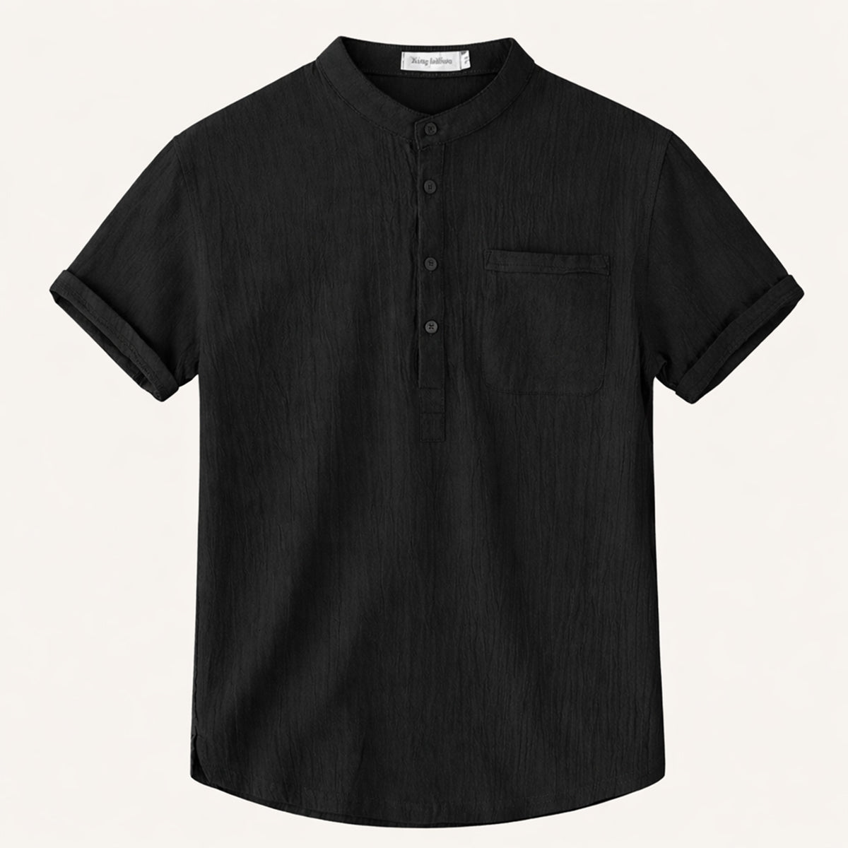 The Inverness Men’s Soft Cotton Linen Henley Shirt