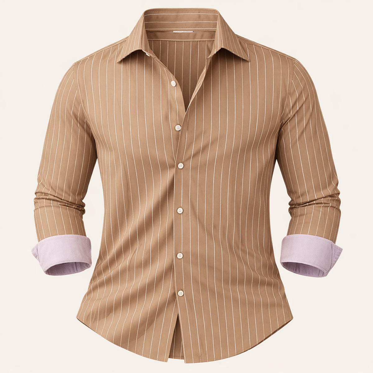 The Sorrento Men’s Trendy Slim Fit Striped Button-Up Shirt