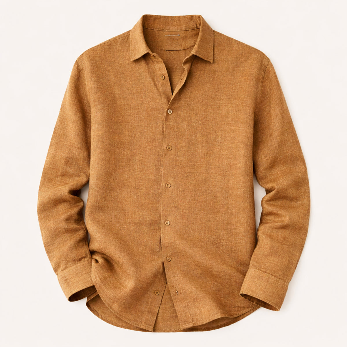 The Cedar Ridge Hill Men’s Trendy Loose Fit Linen Button-Up Shirt