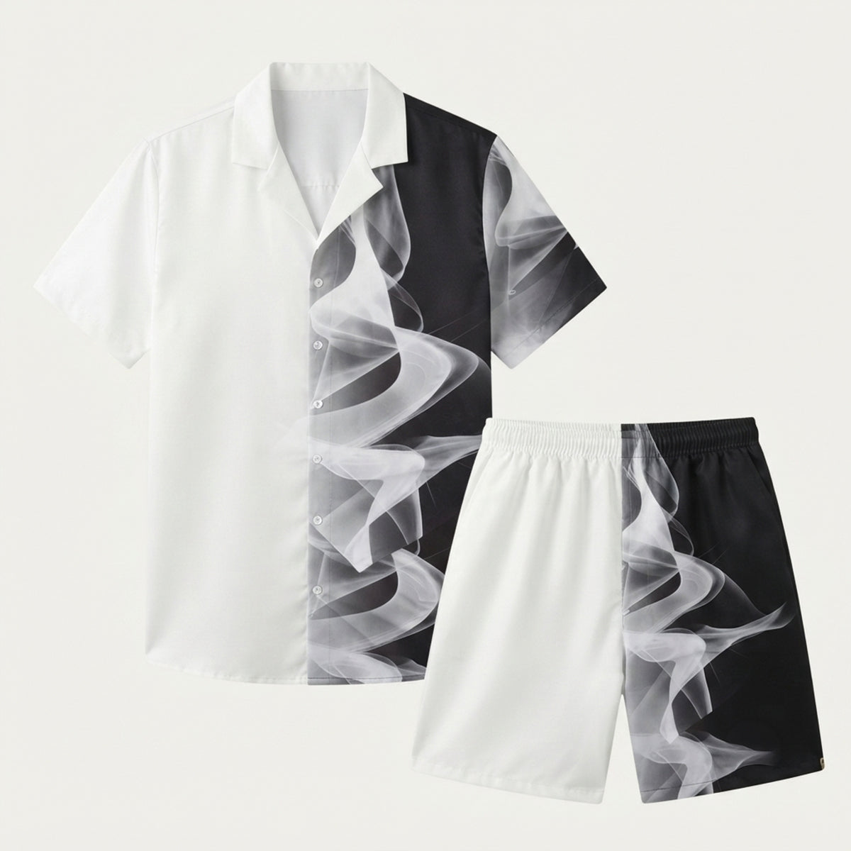 The Stonehill Men’s Retro Print Set – Shirt & Shorts