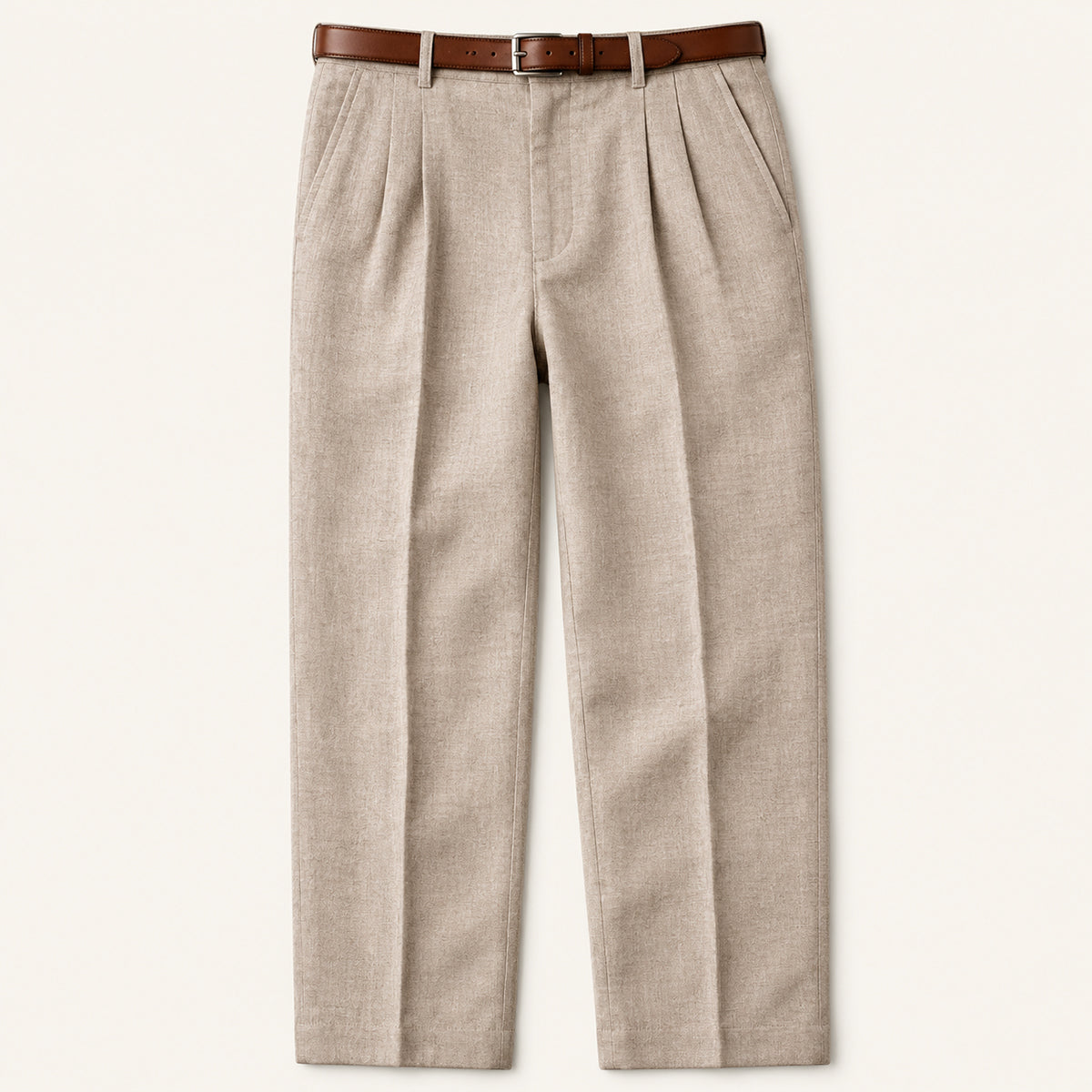 The Millhaven Men's Vintage Casual Pleated Straight Pants