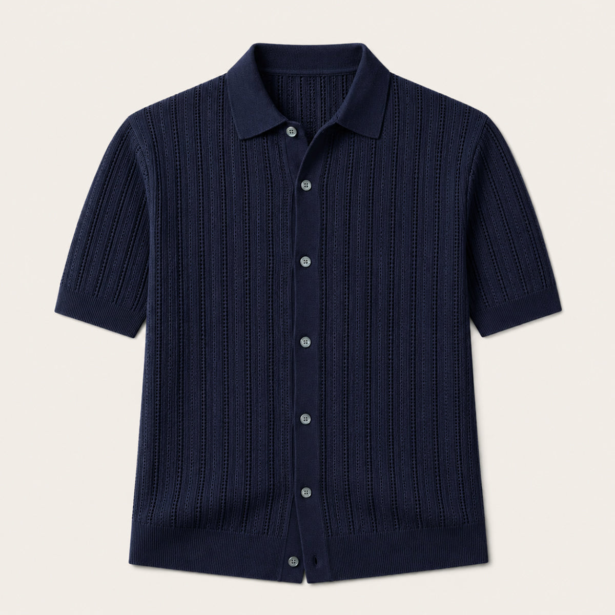 The Siracusa Men’s Lightweight Knit Button Down Polo Shirt