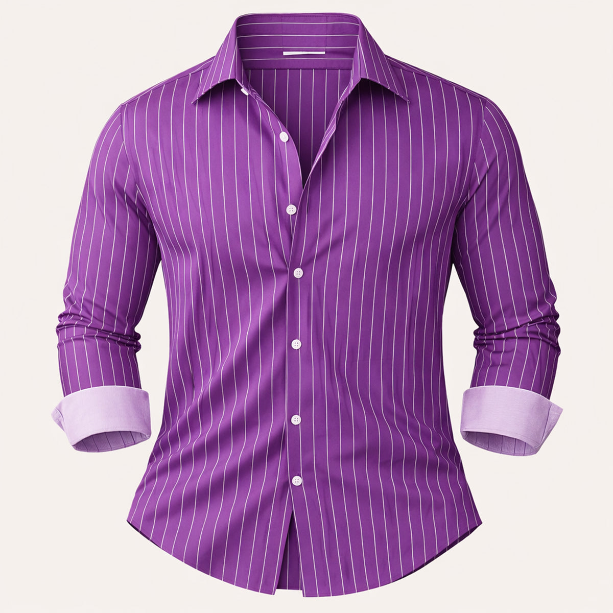 The Amalfi Men’s Casual Slim Fit Striped Button-Up Shirt