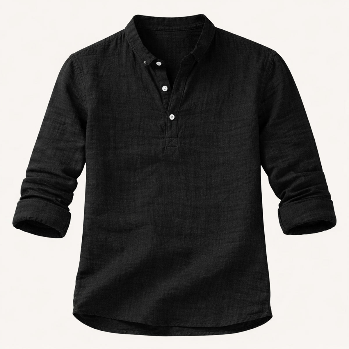 The Ridgebrook Park Men's Breathable Linen Summer Casual Button-Up Shirt