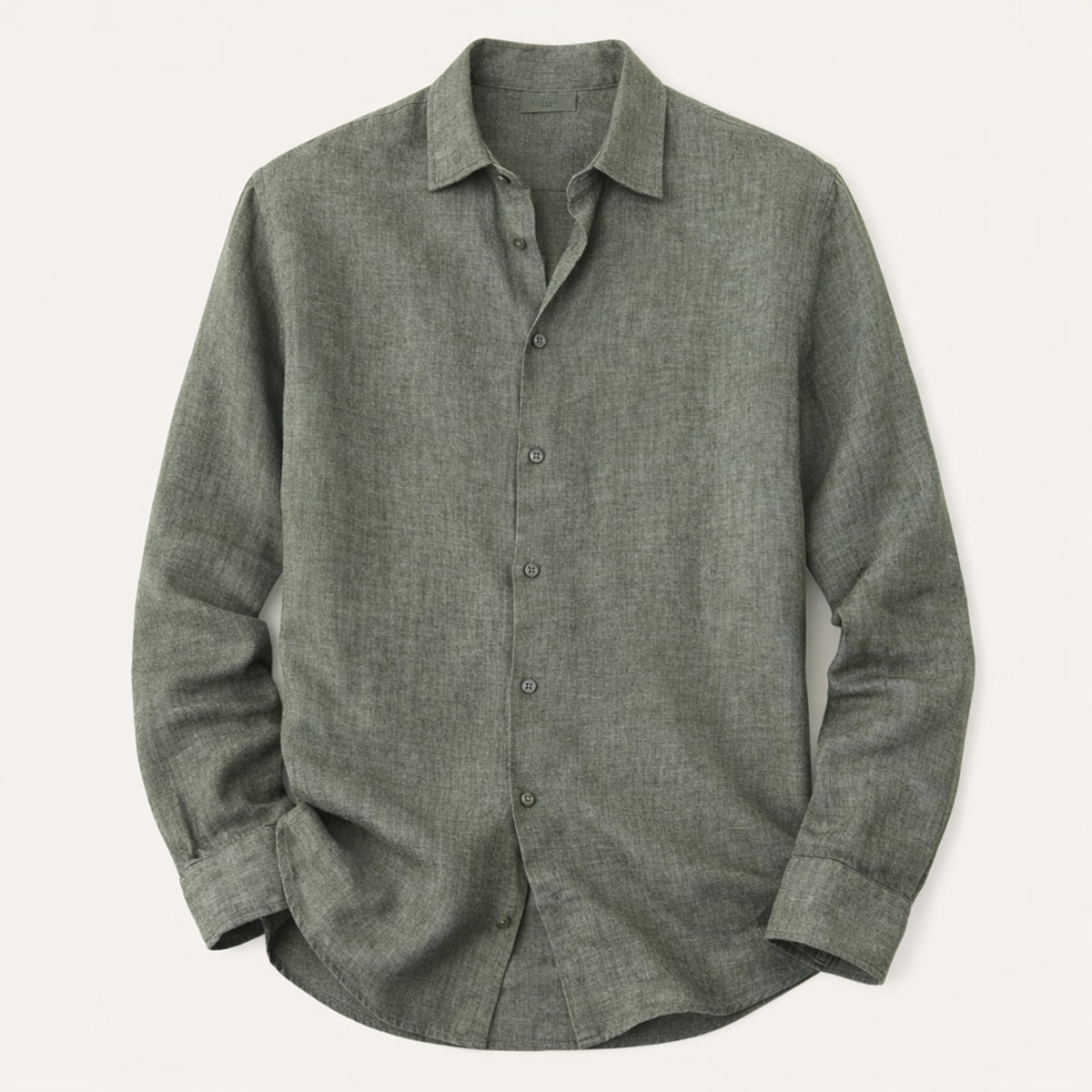 The Cedar Ridge Hill Men’s Trendy Loose Fit Linen Button-Up Shirt