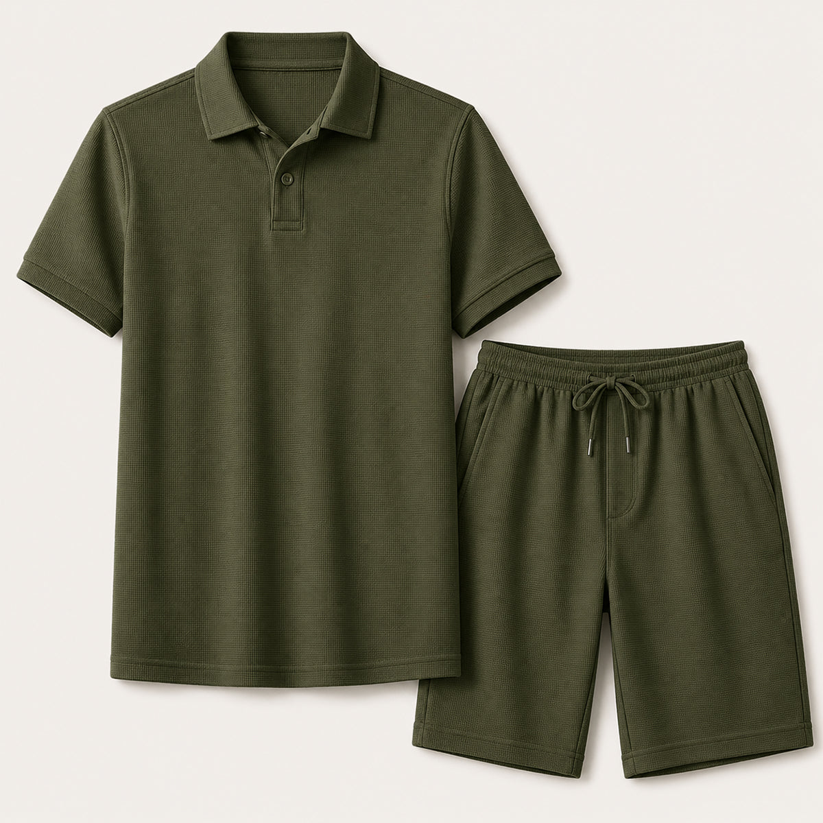 The Ashwood Creek Men’s Casual Co-Ord Set – Shirt & Shorts