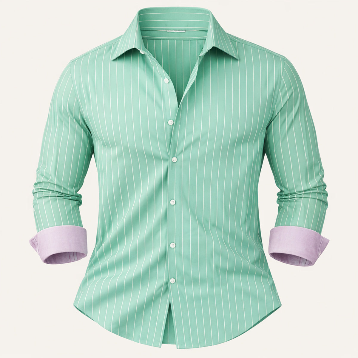The Sorrento Men’s Trendy Slim Fit Striped Button-Up Shirt