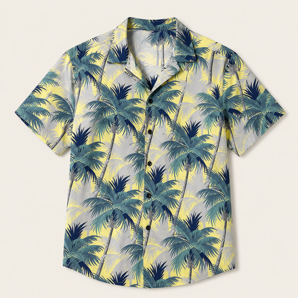 The Silverfield Men’s Lightweight Tropical Coconut Print Hawaiian Beach Shirt