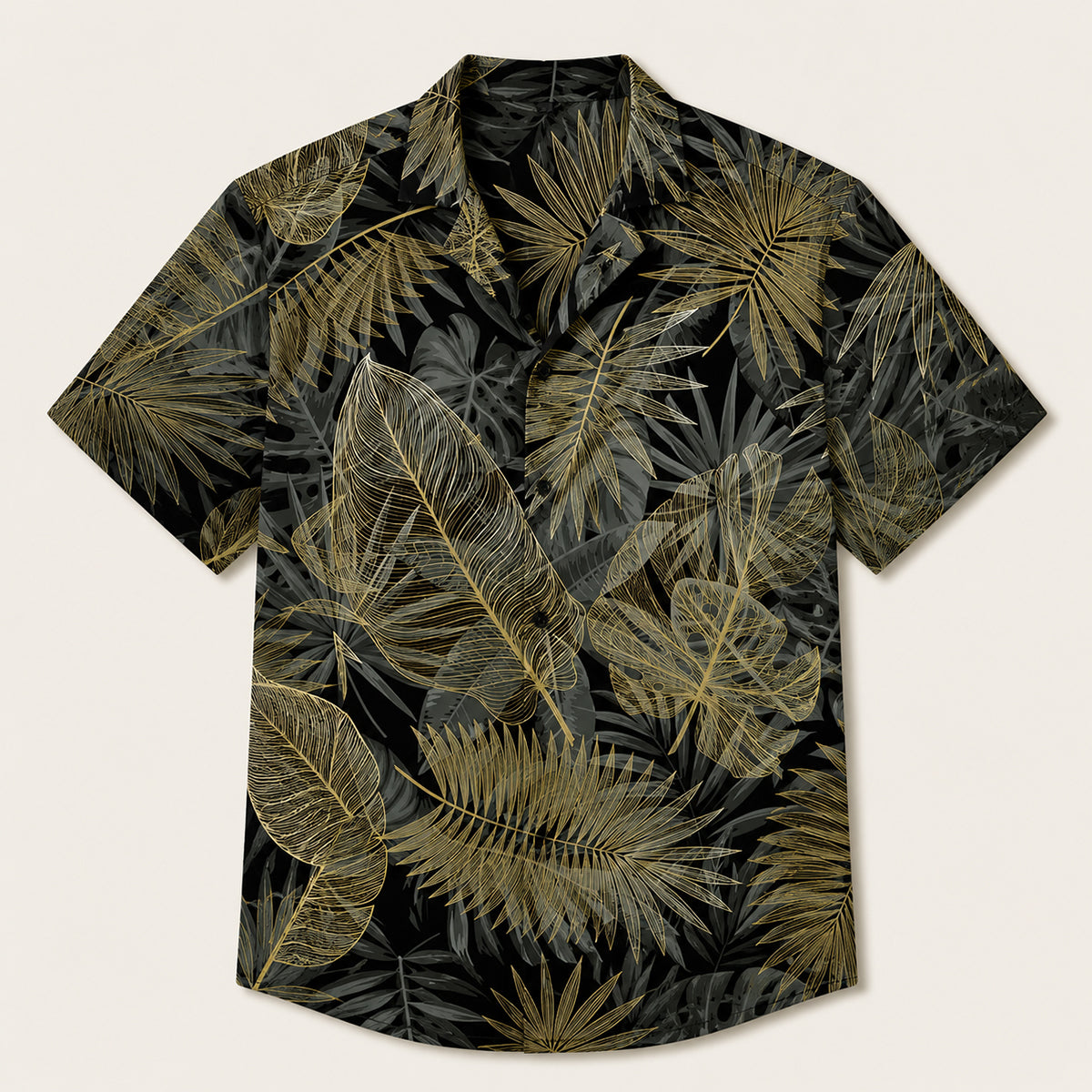 The Silverfield Men’s Lightweight Tropical Coconut Print Hawaiian Beach Shirt