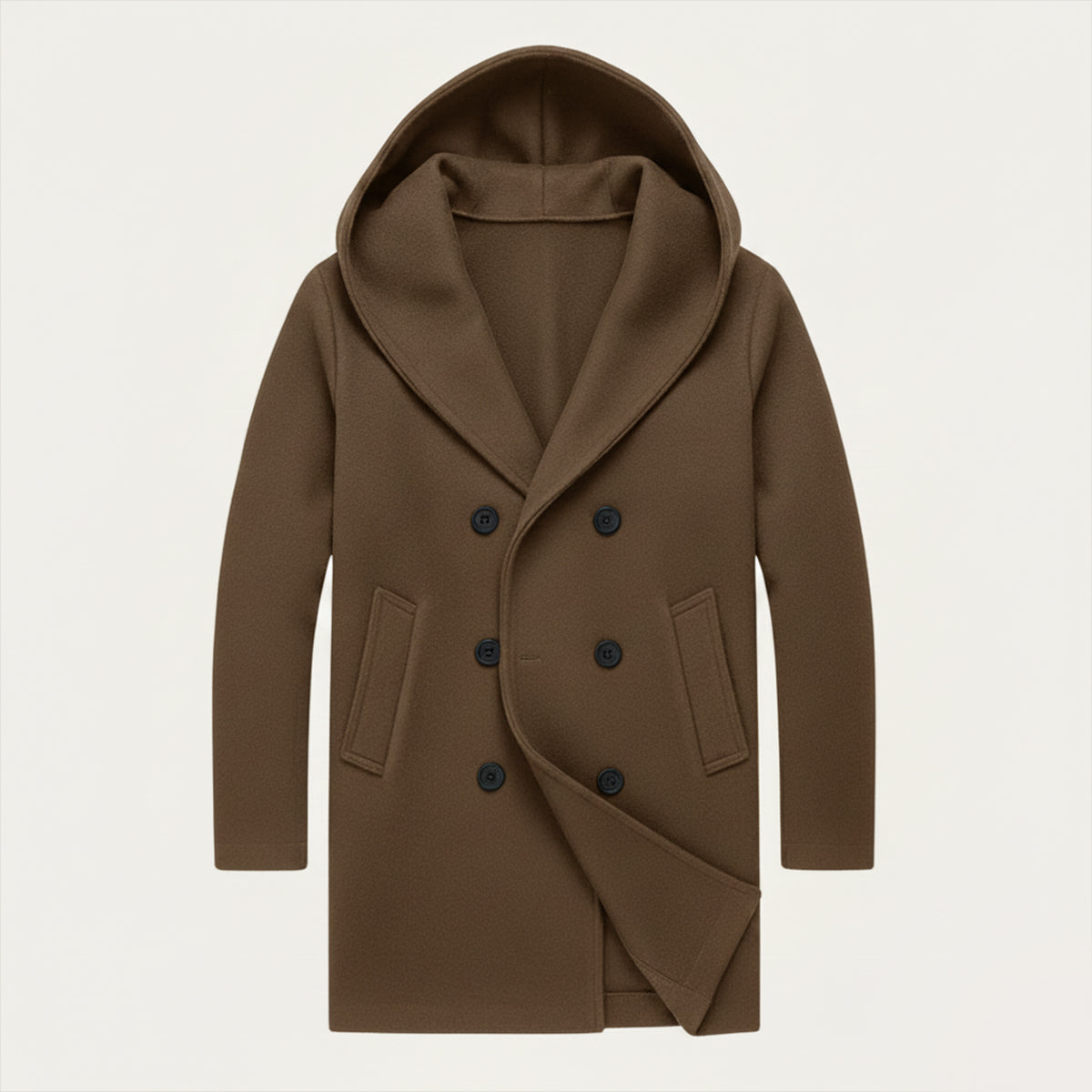 The Bonassola Men’s Double Breasted Hooded Trench Coat