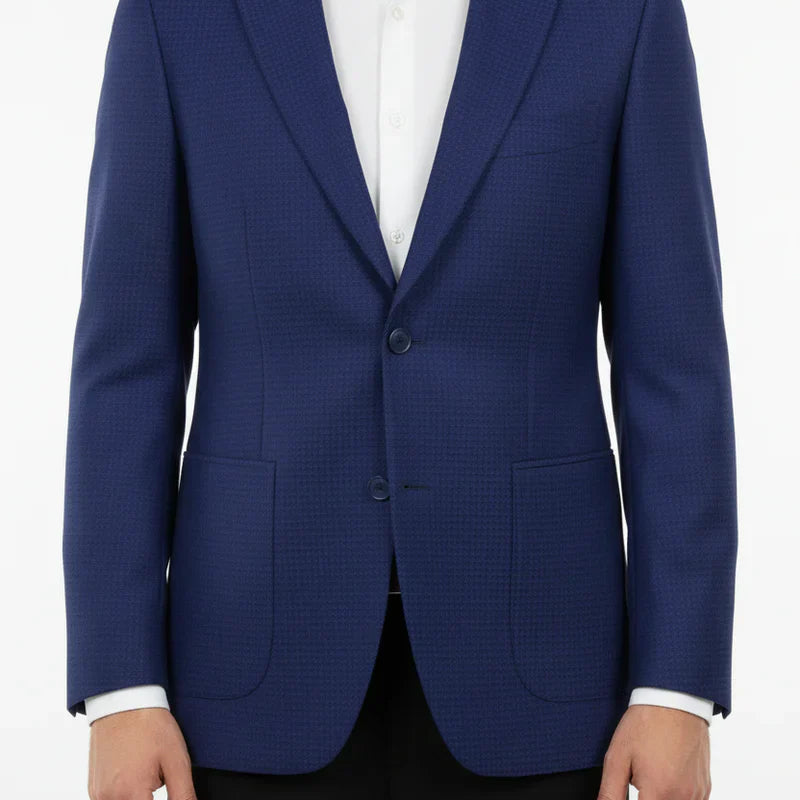 The Henderson Men's Smart Slim Fit Business Blazer - Navy Blue