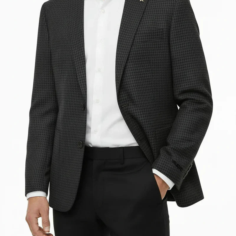 The Henderson Men's Smart Slim Fit Business Blazer - Black