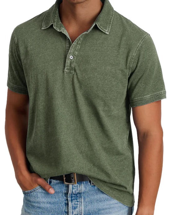 The Sirmione Men's Vintage Cotton Polo Shirt