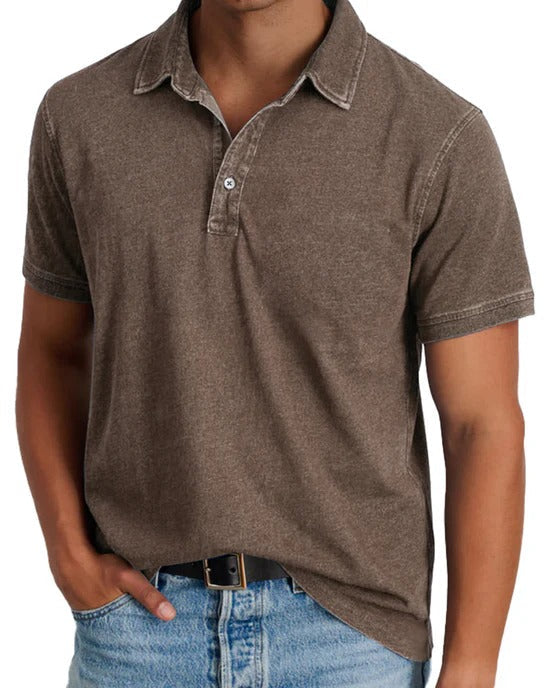 The Sirmione Men's Vintage Cotton Polo Shirt