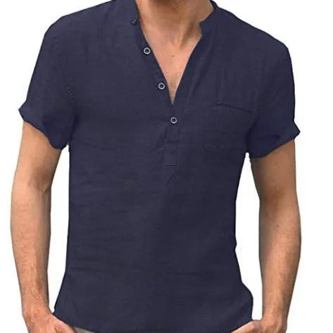 The Lecce Men's Casual Linen Collar Shirt