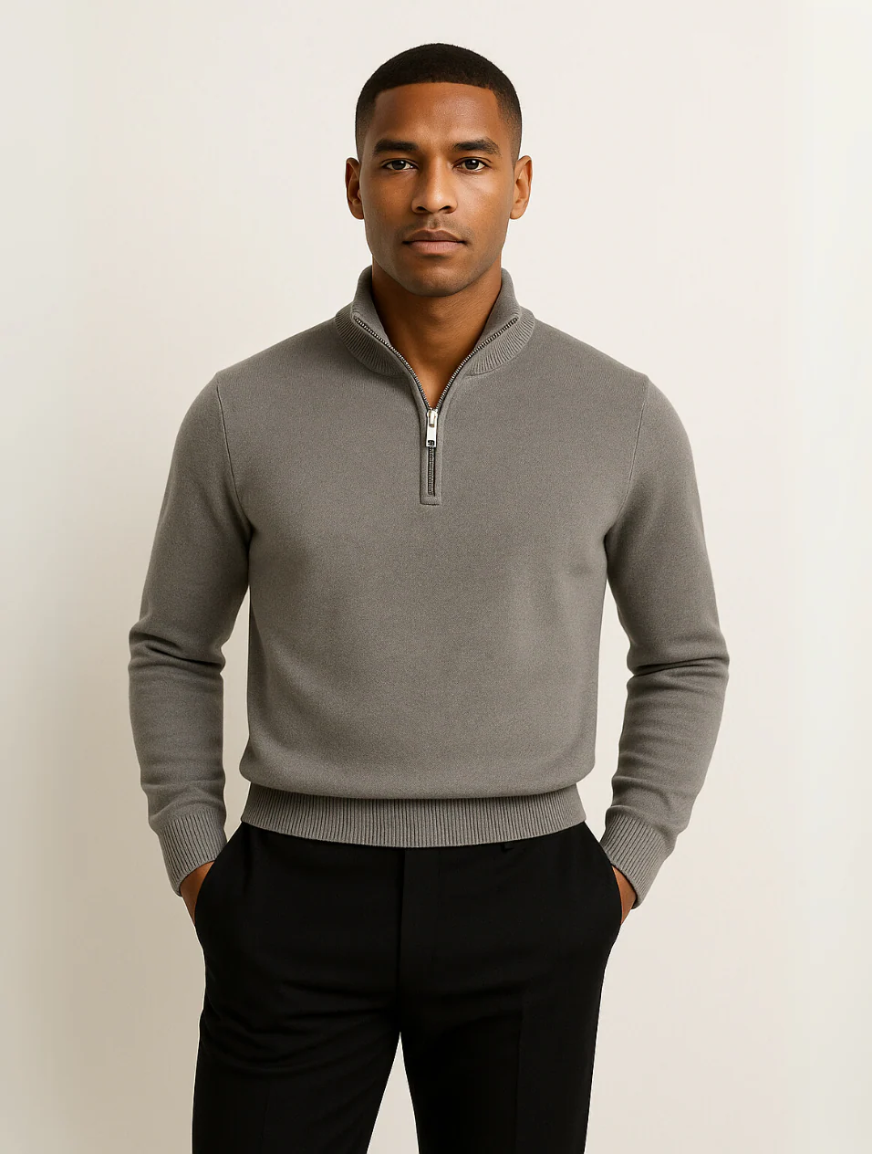 The Old Money Quarter Zip Sweater for Men