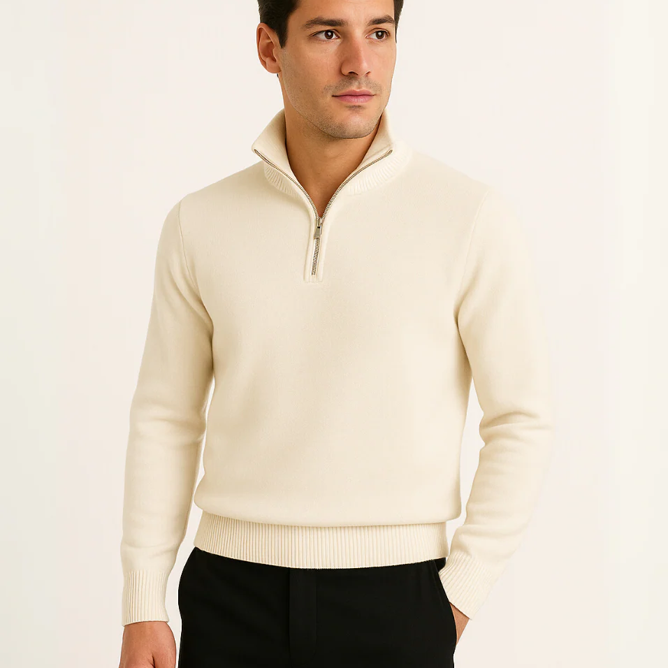 The Old Money Quarter Zip Sweater for Men