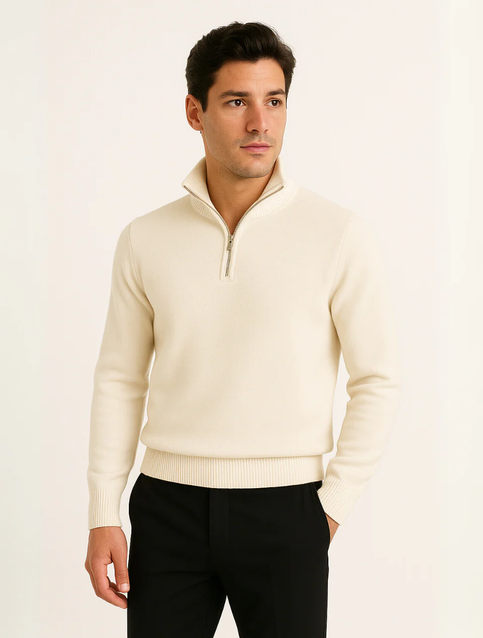 The Old Money Quarter Zip Sweater for Men
