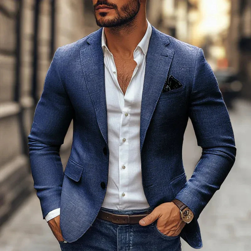 The Windsor Linen-Cotton Blazer — Wedding Guest Men - Formal Occasions