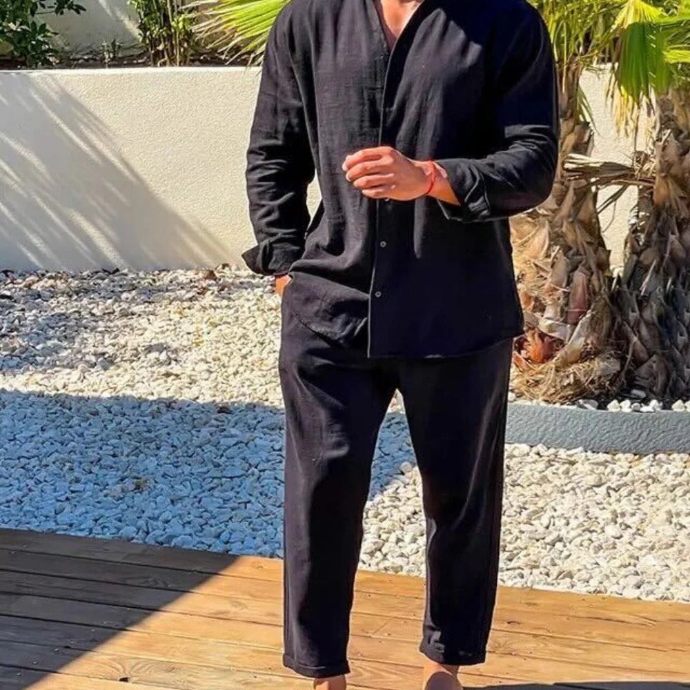 The Sedona Men's Relaxed Fit Linen Shirt & Trousers Set