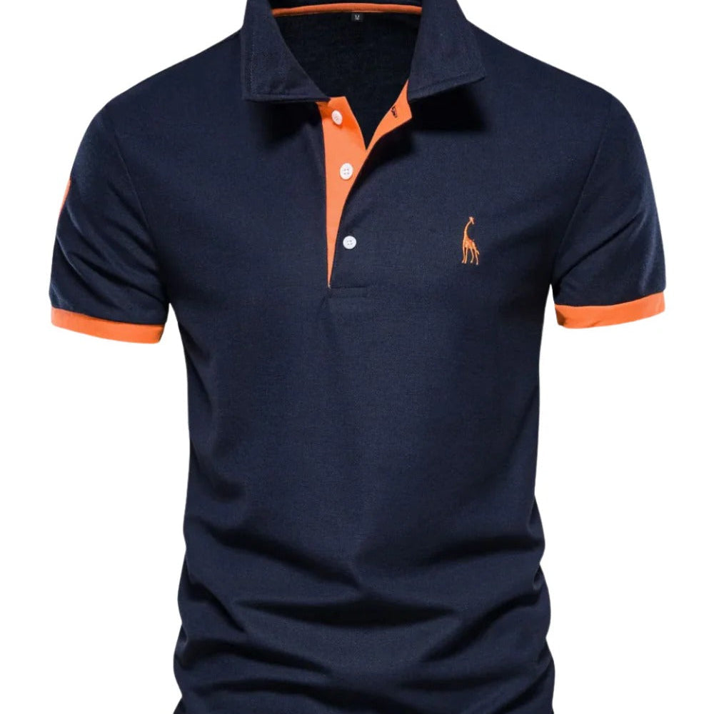 The Arona Men's Contrast Trim Cotton Polo Shirt