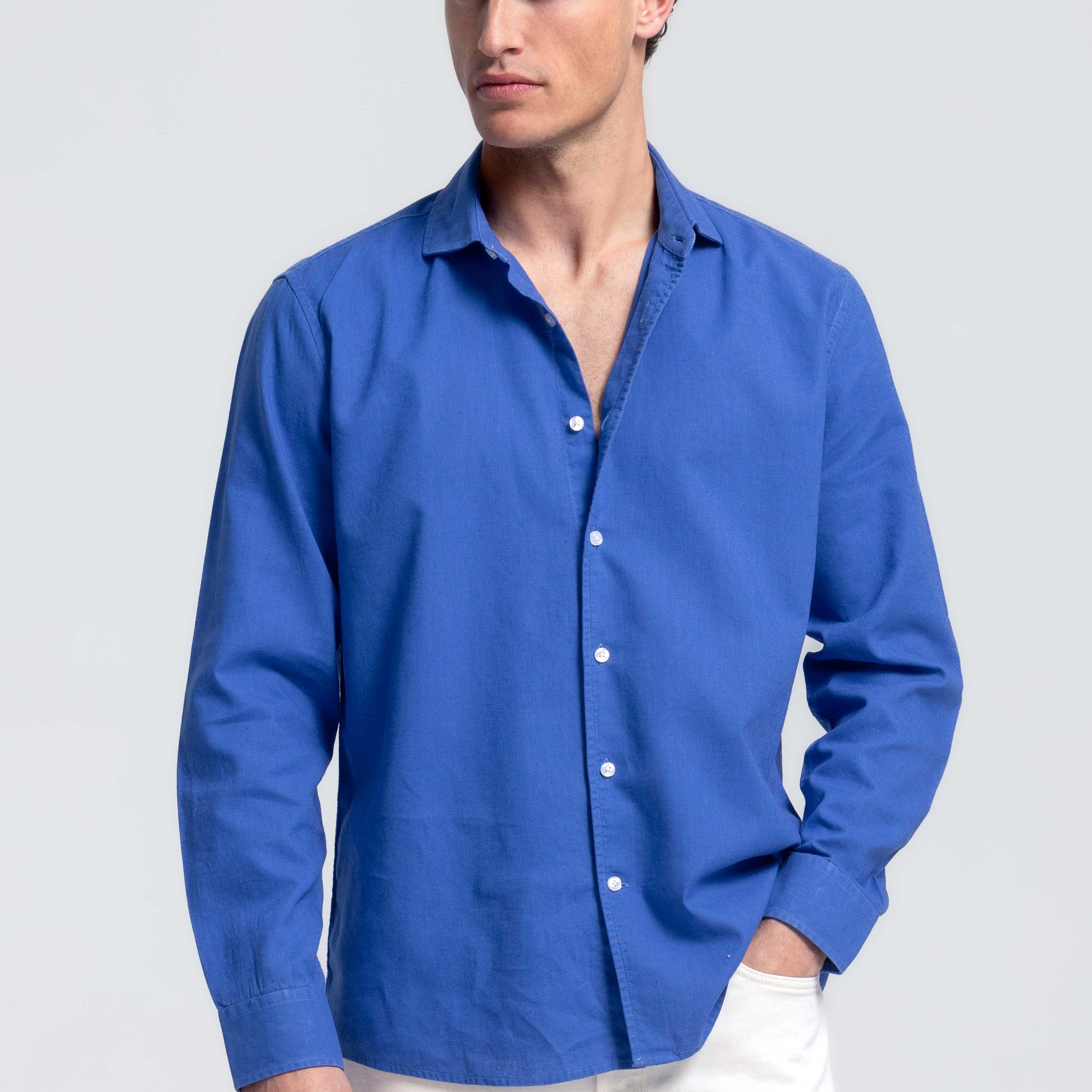 The Ravello Men's Premium Linen Button Down Shirt