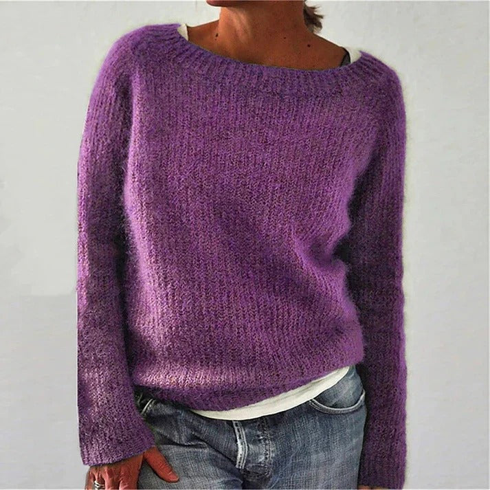 Women's Relaxed Fit Classic Knit Sweater
