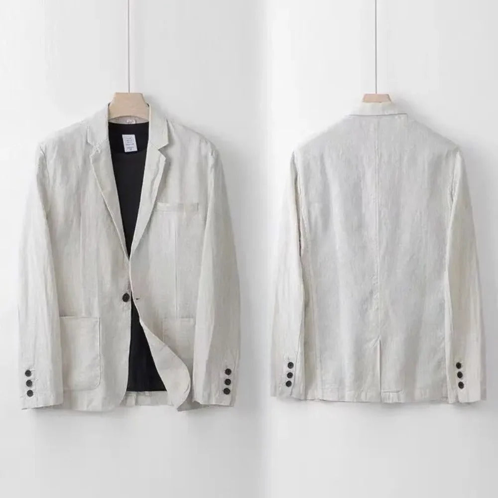 The Naples Men’s Linen Summer Blazer and Pants Set