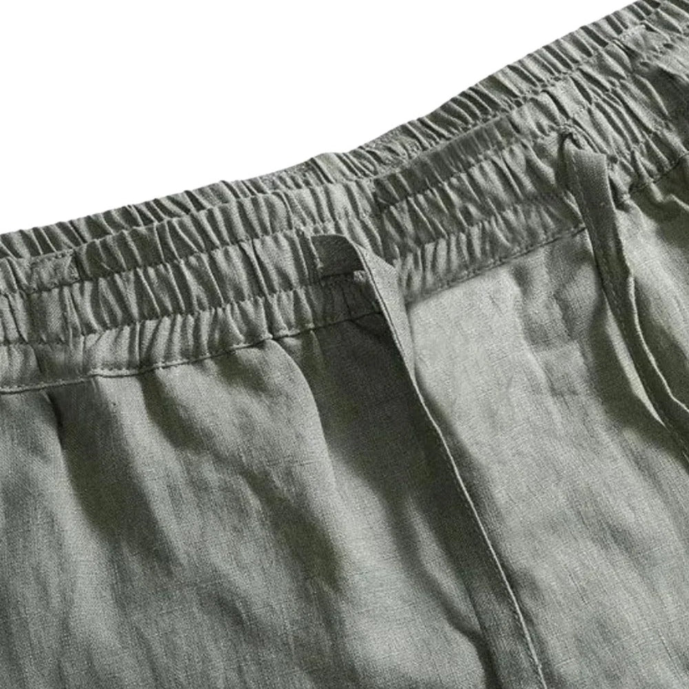 The Encino Men’s Elastic Waist Linen Drawstring Pants