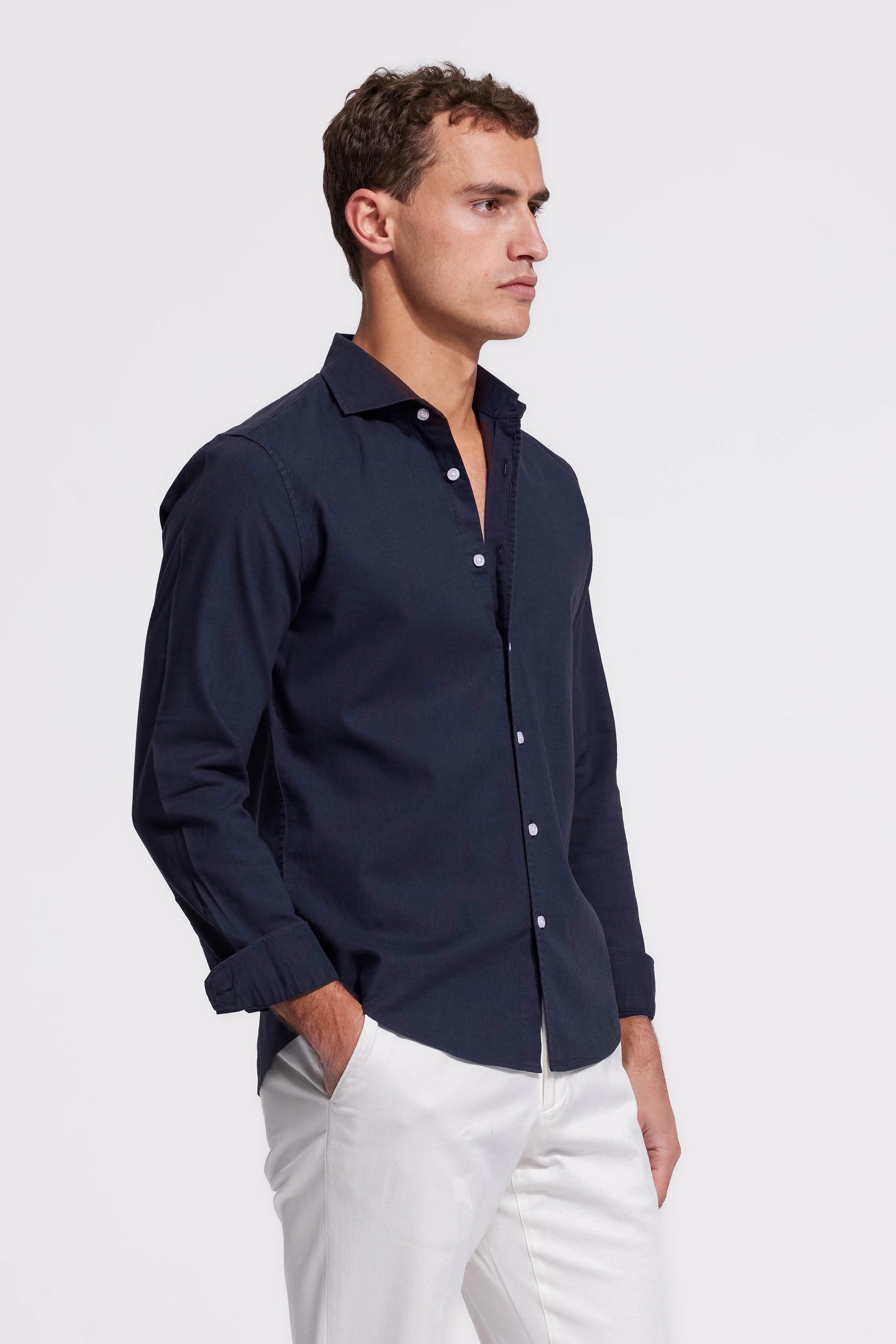 The Sorrento Men's Elegant Linen Button Down Shirt