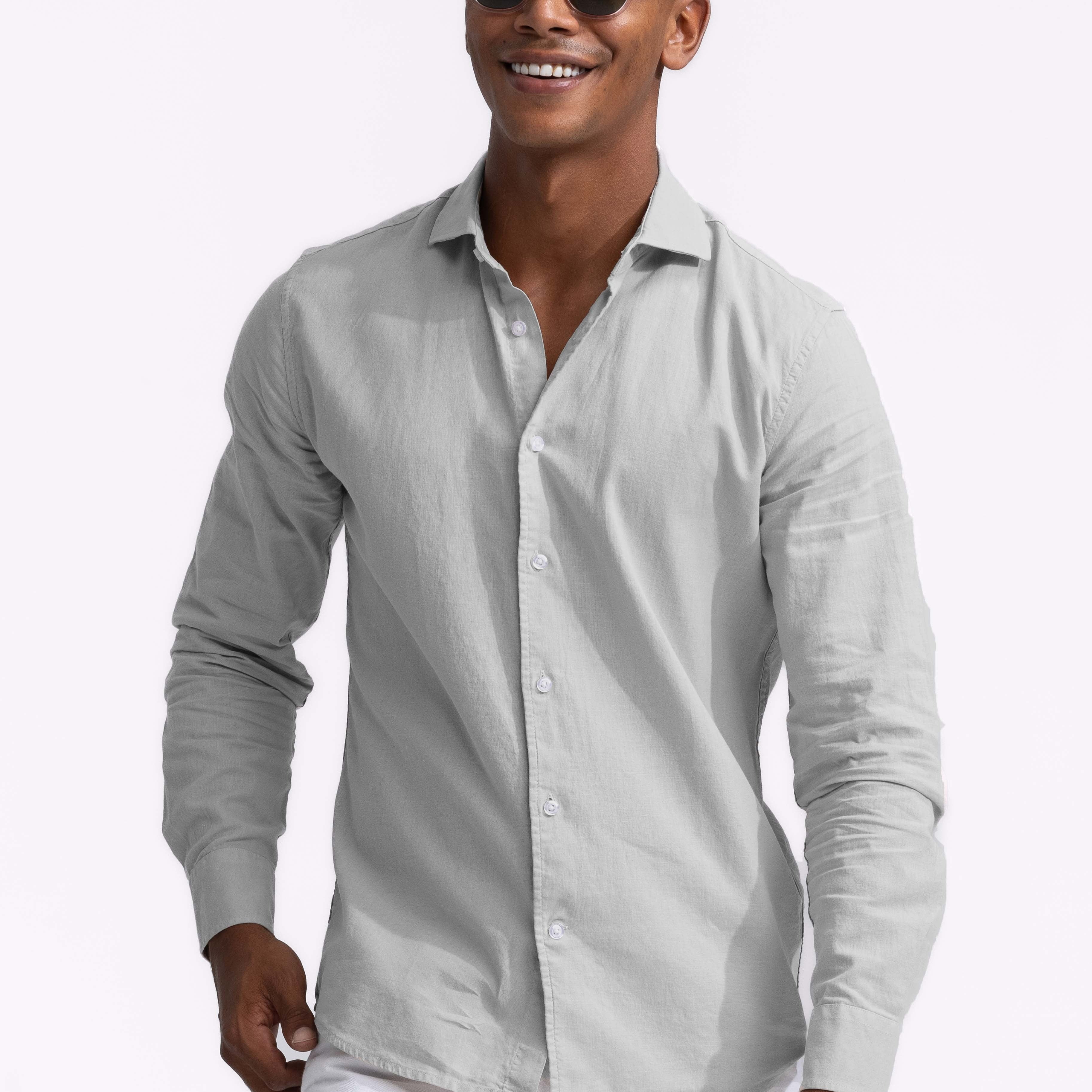 The Sorrento Men's Elegant Linen Button Down Shirt