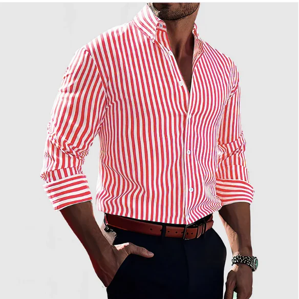 The London Striped Cotton Shirt for Men